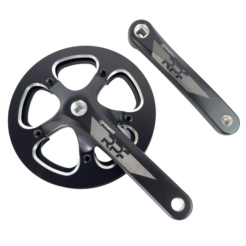 Crank Set PROWHEEL 46T 170MM Bike Double Chainring Guard Crank Set PROWHEEL 46T 170MM Bike Double Chainring Guard