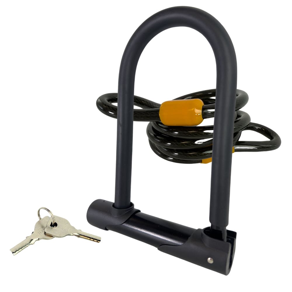 Bike U Lock 14mm with Cable: Anti-Theft Bicycle Lock for E-Bikes, Road & Mountain Bikes Bike U Lock 14mm with Cable: Anti-Theft Bicycle Lock for E-Bikes, Road & Mountain Bikes
