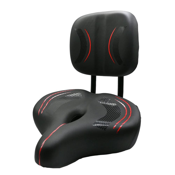 Padded E-Bike Saddle with Adjustable Backrest – Ergonomic Design for E-Bikes, Bikes, and Adult Tricycles – Universal Fit for 7/8" & 1" Seat posts - Comfort to the Max