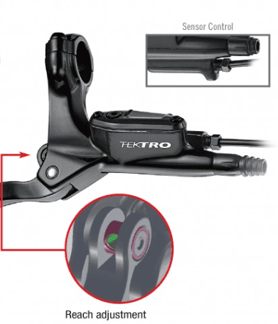 Tektro E350 Hydraulic Brake Lever with Sensor - Right Side | Compatible with E-Bikes | Electric Cut-Off Safety Feature