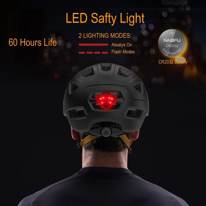 Smart4u UH10 LED Cycling Helmet – Lightweight, LED Safety Lights, Ventilated Bike Helmet for E-Bikes, Scooters, and Cycling