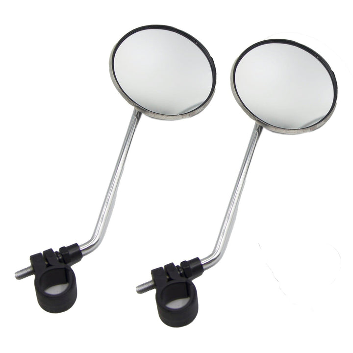 Adjustable Handlebar Mirrors for E-Bikes - Wide Angle Convex Rear View Bike Mirrors for Mountain, Road, BMX, Cruiser Bikes - 2pcs Set