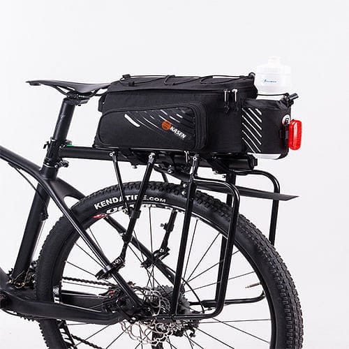 Kasen Waterproof Rear Rack Bike Bag – 12L Trunk Pannier with Quick Release, Carry Handle & Shoulder Strap – Fits Most Bicycle Racks (13.8" x 6.7" x 5.5")