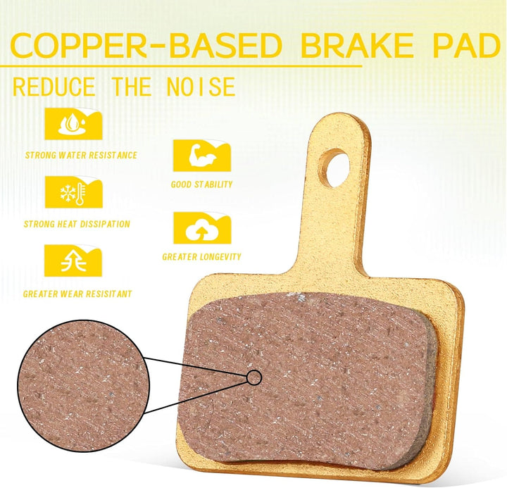 Semi-Metallic Brake Pads for TRP, Tektro & Shimano Deore Brakes – Pack of 2 Pairs